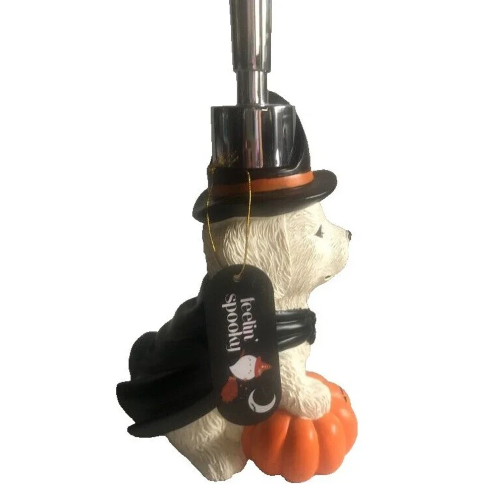 Halloween Soap Lotion Pump Dispenser Dog Yellow Lab Pumpkin Witch Hat Resin